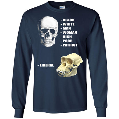 Funny Cool Skulls T-shirt Modern America Patriot Liberal Navy