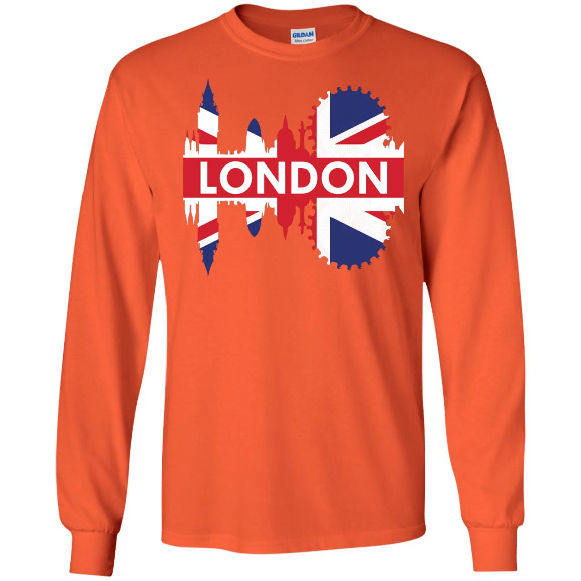 Flag Of United Kingdom London Gift Shirt For Britain Orange