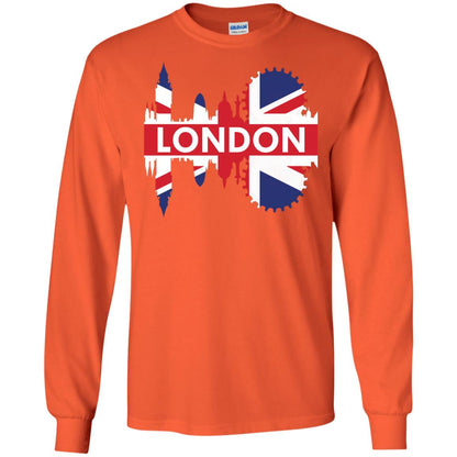 Flag Of United Kingdom London Gift Shirt For Britain Orange