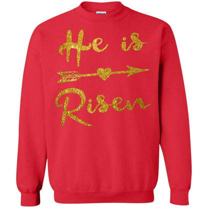 He Is Risen Christian T-shirt Red