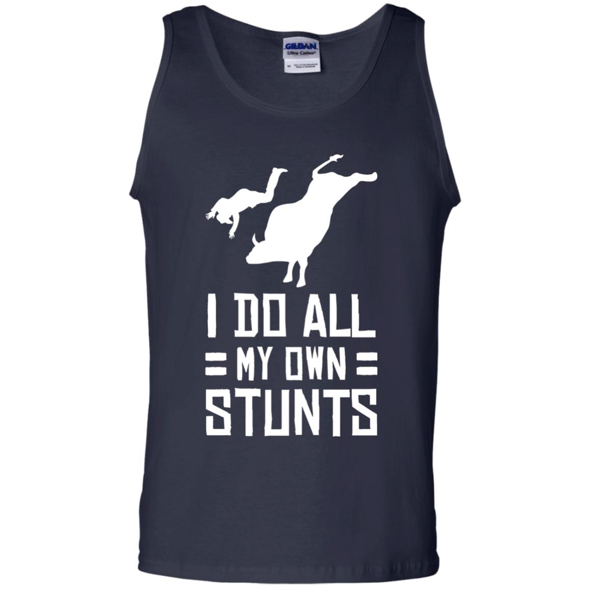 Bull Rider Shirt I Do All My Own Stunts Navy