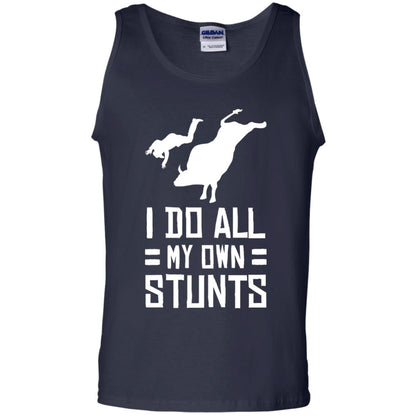Bull Rider Shirt I Do All My Own Stunts Navy
