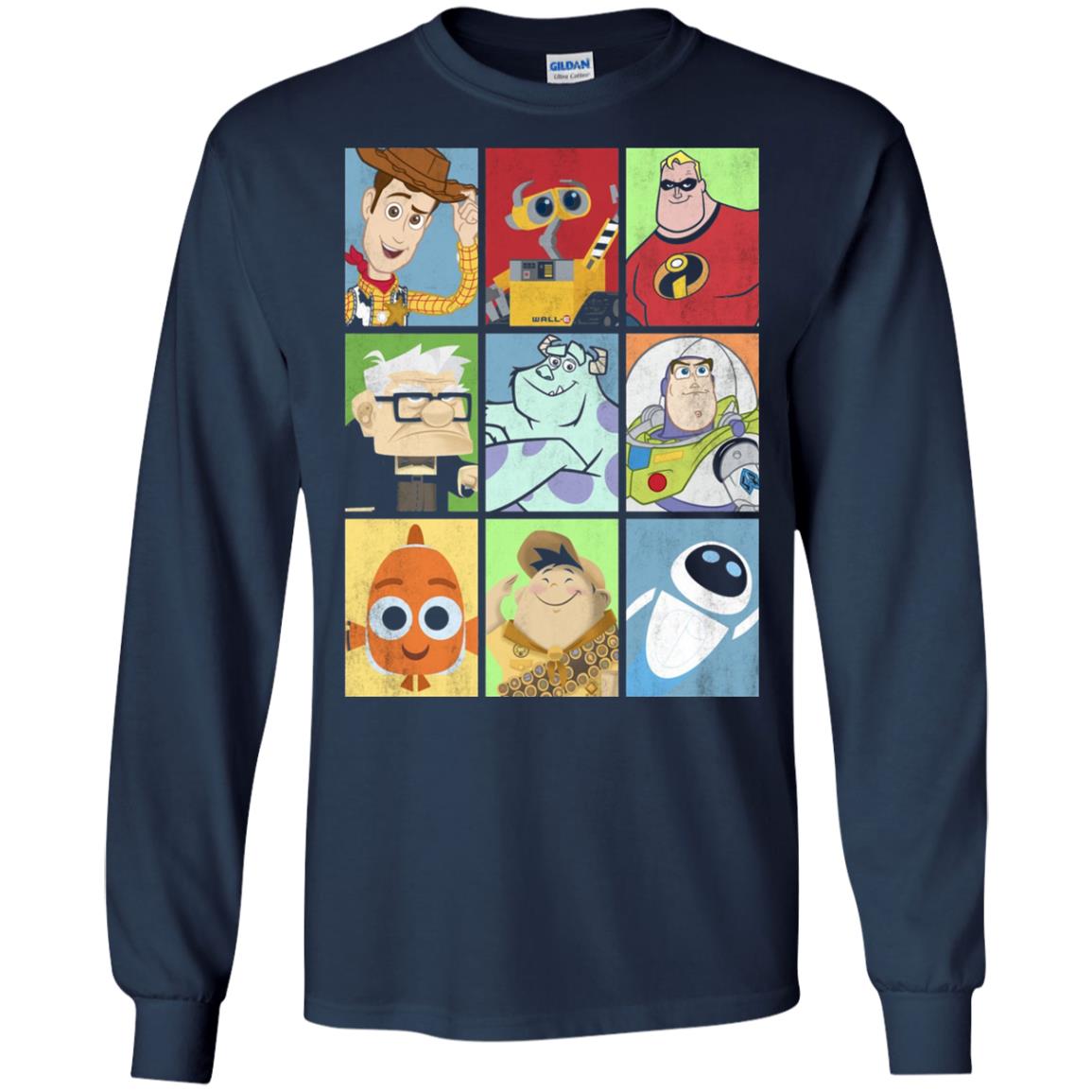 Epic Boxed Up Line Up Character Graphic T-shirt Navy