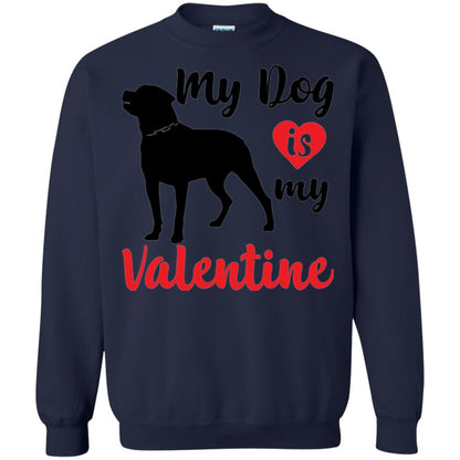 Dog Lover T-shirt My Dog Is My Valentine Navy