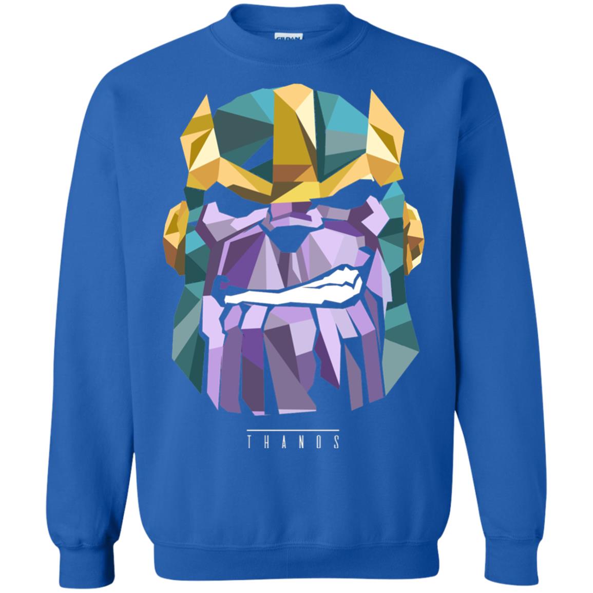 Thanos Low Poly Geometric Art Head Graphic T-shirt Royal