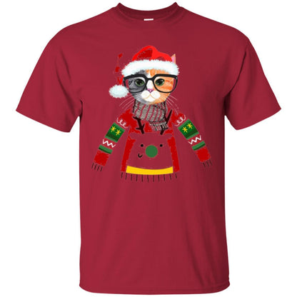 Christmas T-shirt Cat Lover Meowy Christmas T-shirt Cardinal