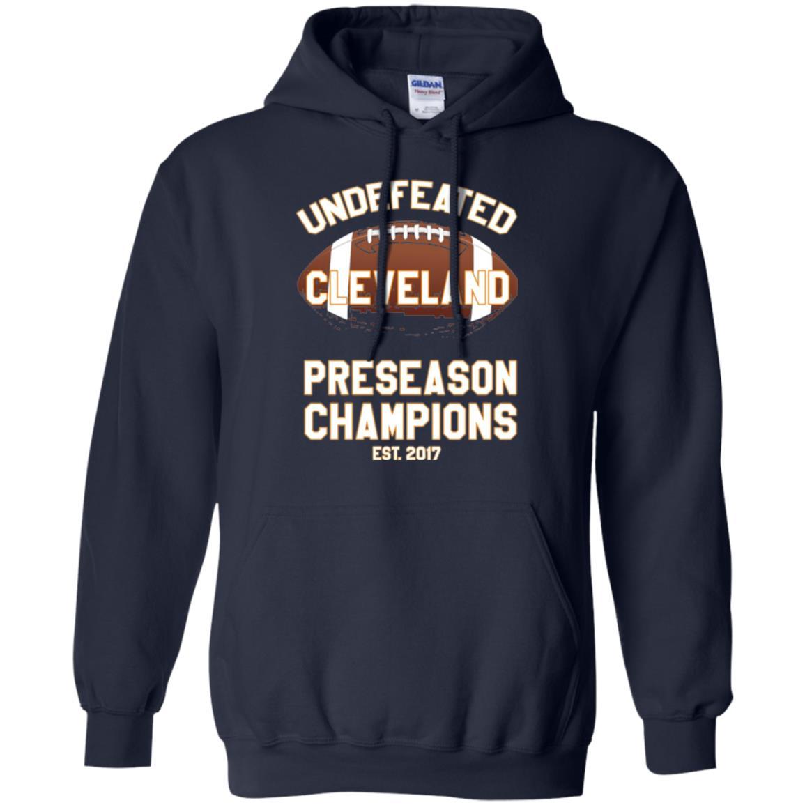 Football T-shirt Cleveland Football Undefeated Preseason Champion Navy