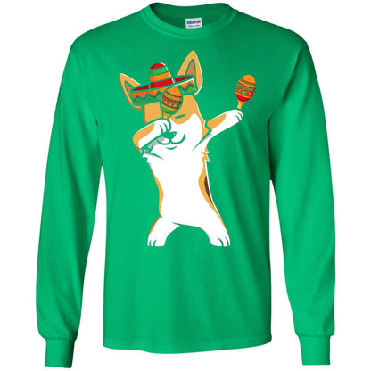 Dabbing Corgi Funny Cinco De Mayo T-shirt Irish Green