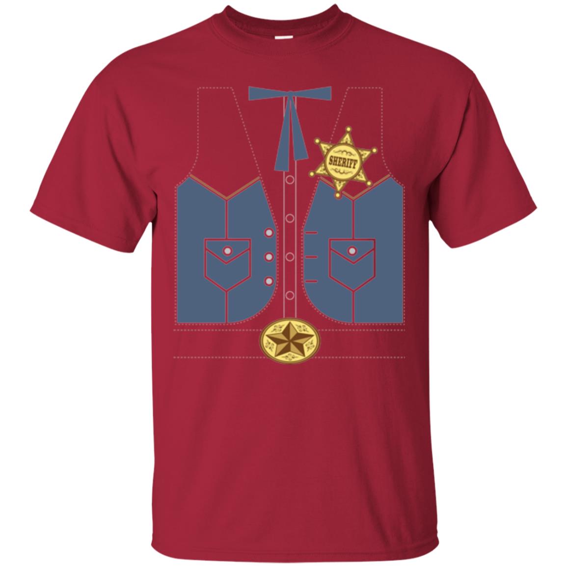 Western Cowboy Sheriff T-shirt Cardinal