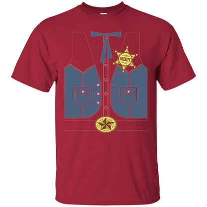 Western Cowboy Sheriff T-shirt Cardinal