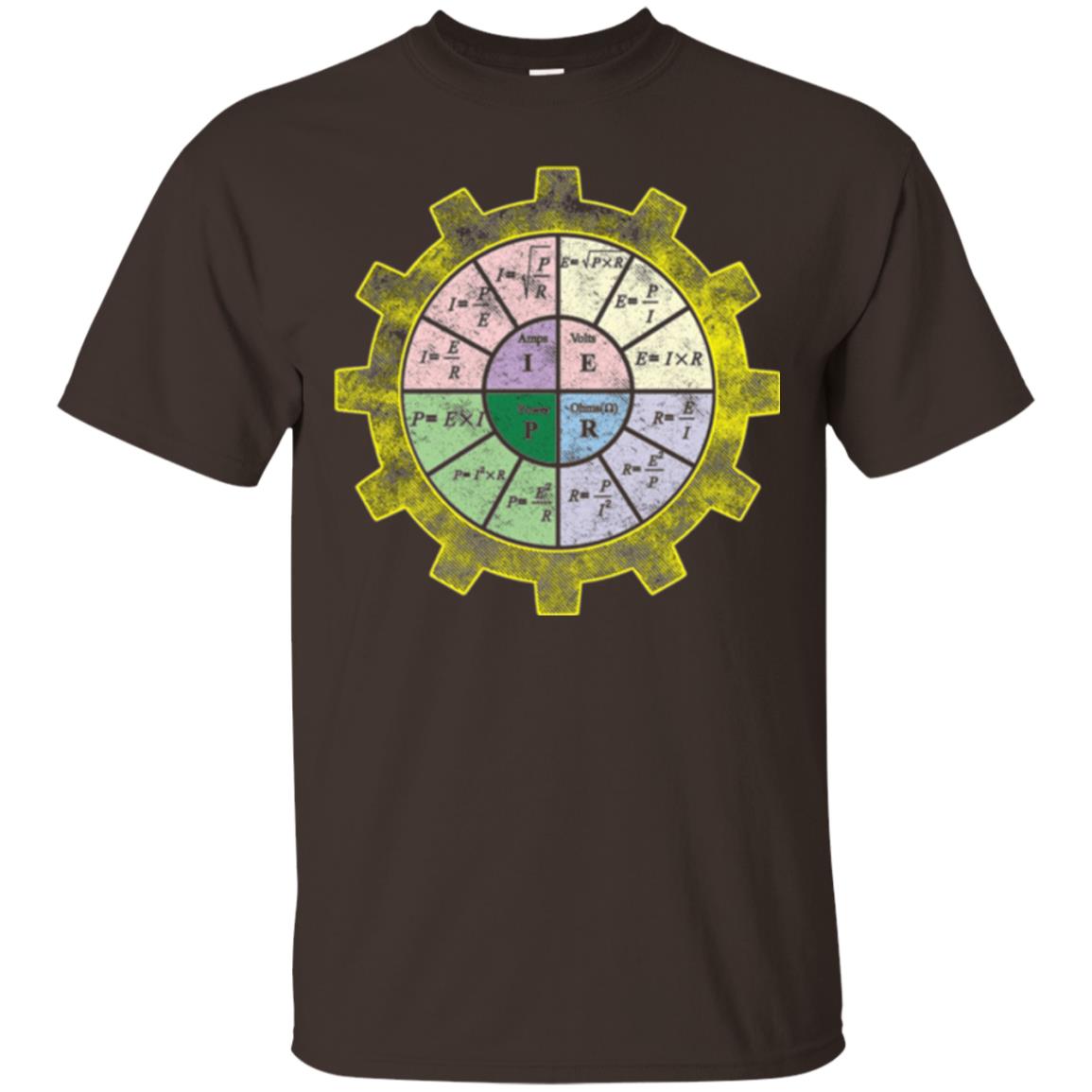 Ohms Law Shirt-ohms Law Diagram Electrical Engineer T-shirt Dark Chocolate