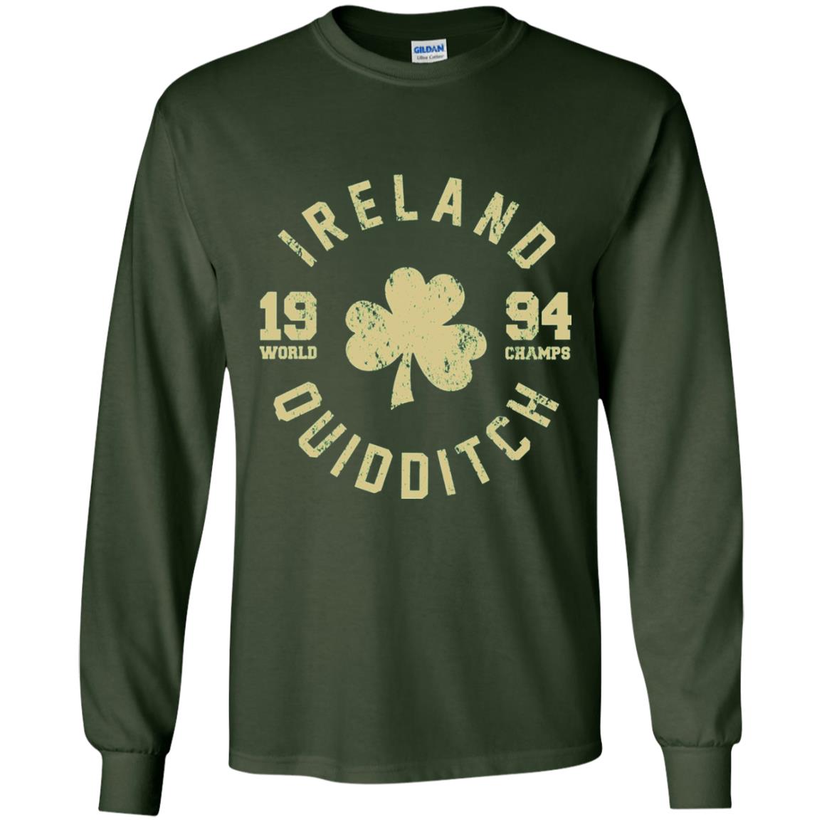 St. Patrick's Day Irish T-shirt Ireland Quidditch Forest Green