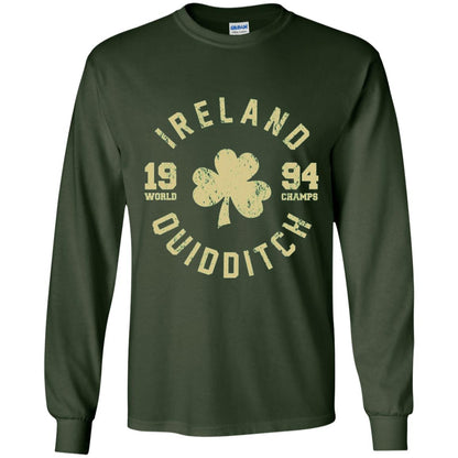 St. Patrick's Day Irish T-shirt Ireland Quidditch Forest Green