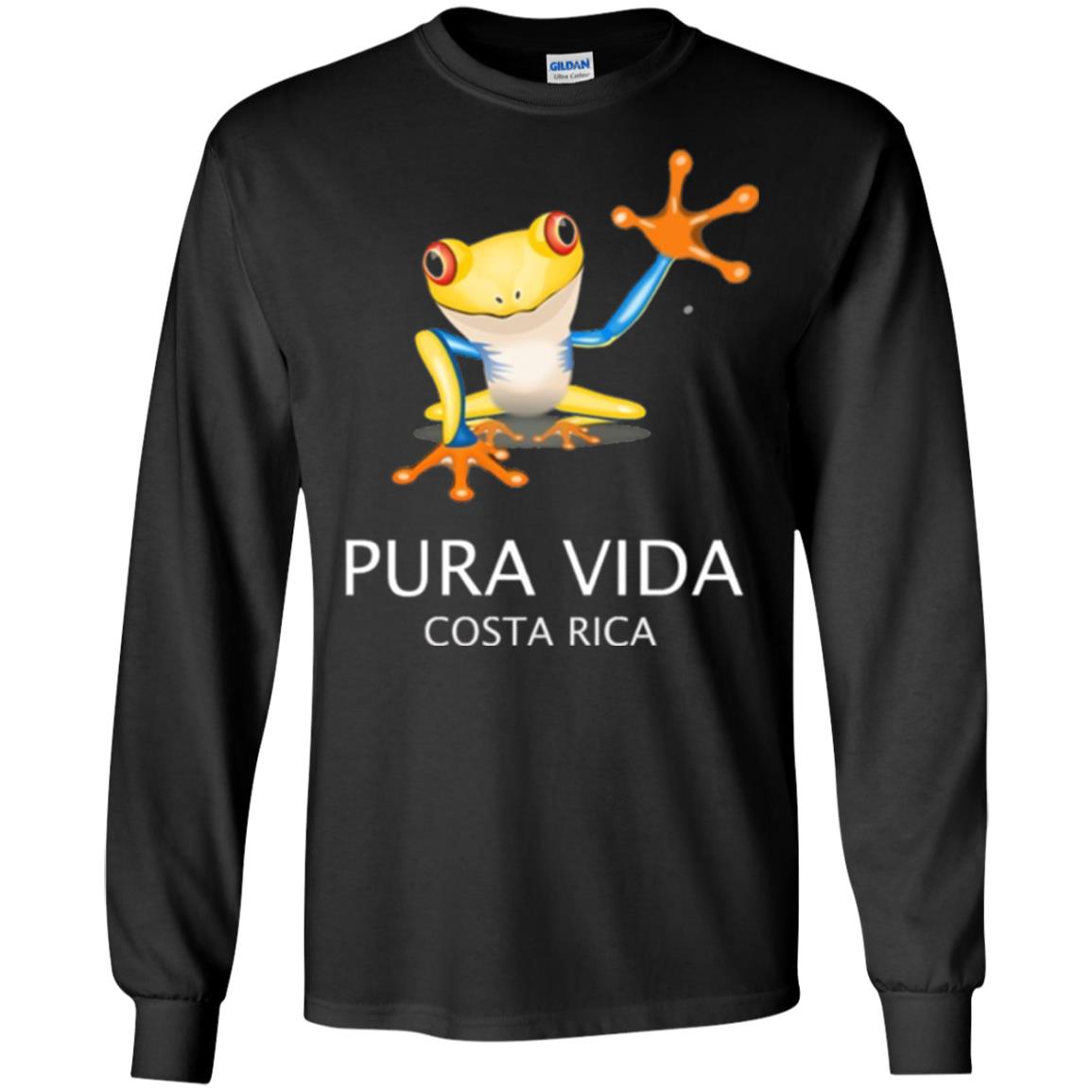 Tree Frog T-shirt Pura Vida Costa Rica T-shirt Black