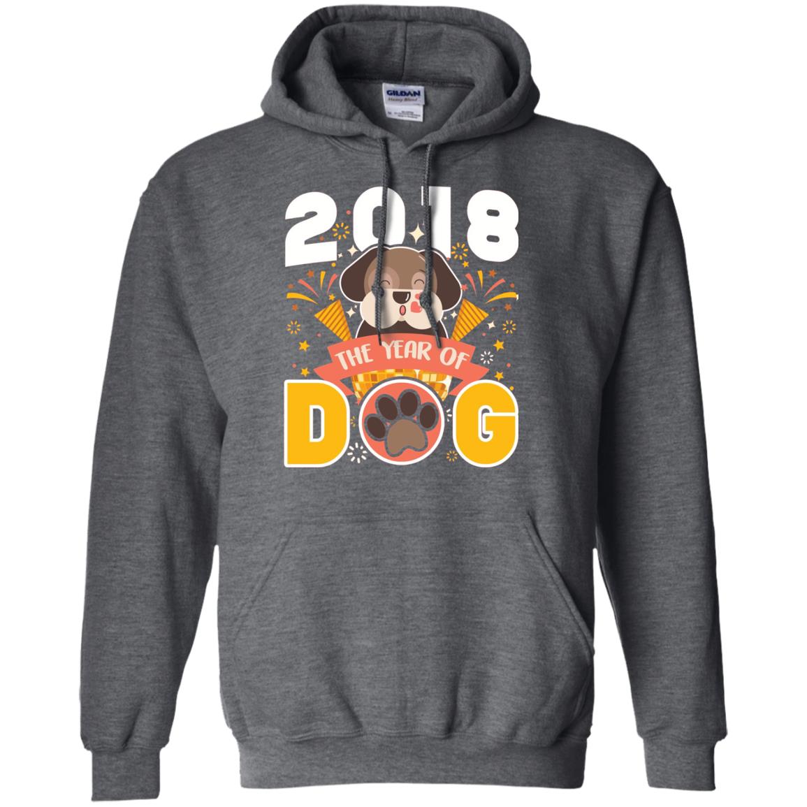 Funny Chinese New Year T-shirt 2018 The Year Of Dog Dark Heather