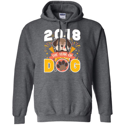 Funny Chinese New Year T-shirt 2018 The Year Of Dog Dark Heather