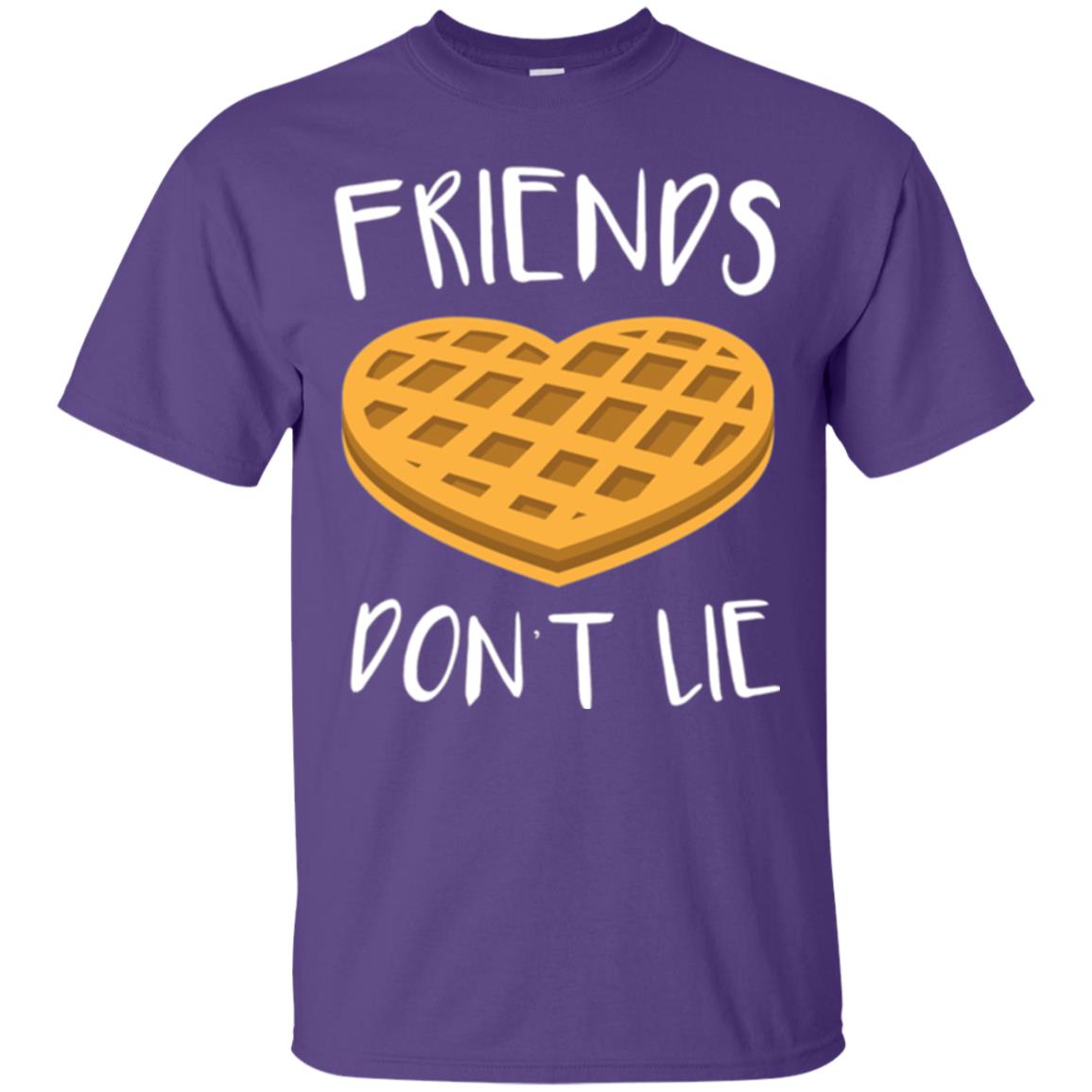 Funny Waffle T-shirt Friends Don_t Lie Purple