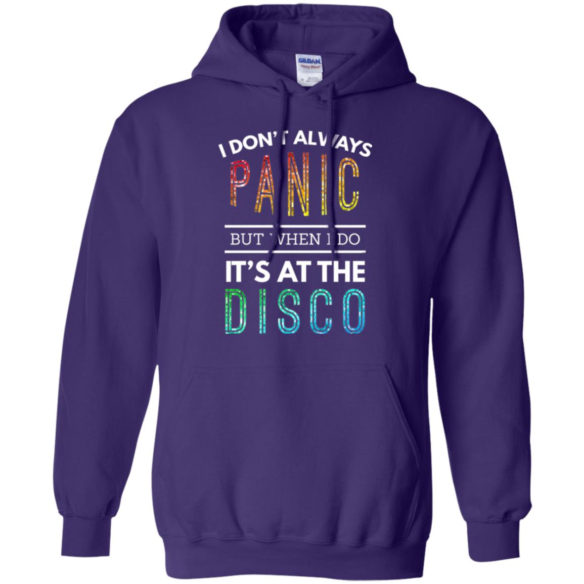 Disco Lovers T-shirt Don_t Always Panic But When I Do It_s At The Disco Purple