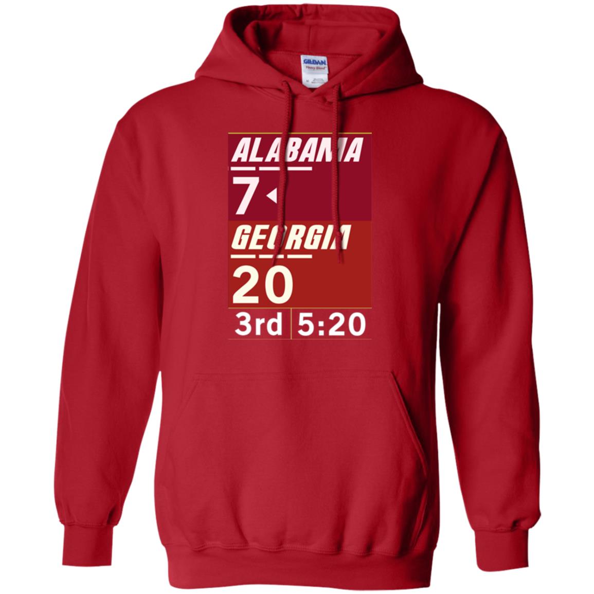 Football Lover T-shirt Alabama 26-23 Comeback Win 2-sided Red
