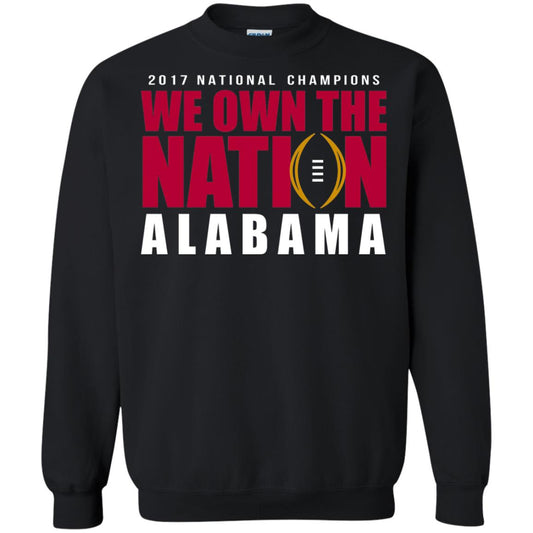 Football T-shirt 2017 National Champions We Own The Nation Alabama Black
