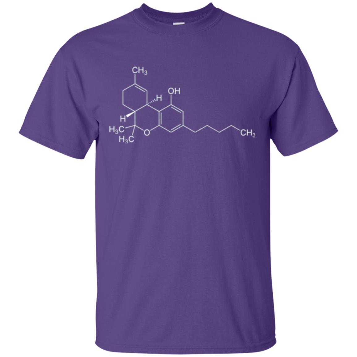 Chemistry T-shirt Molecule Tetrahydrocannabinol Purple