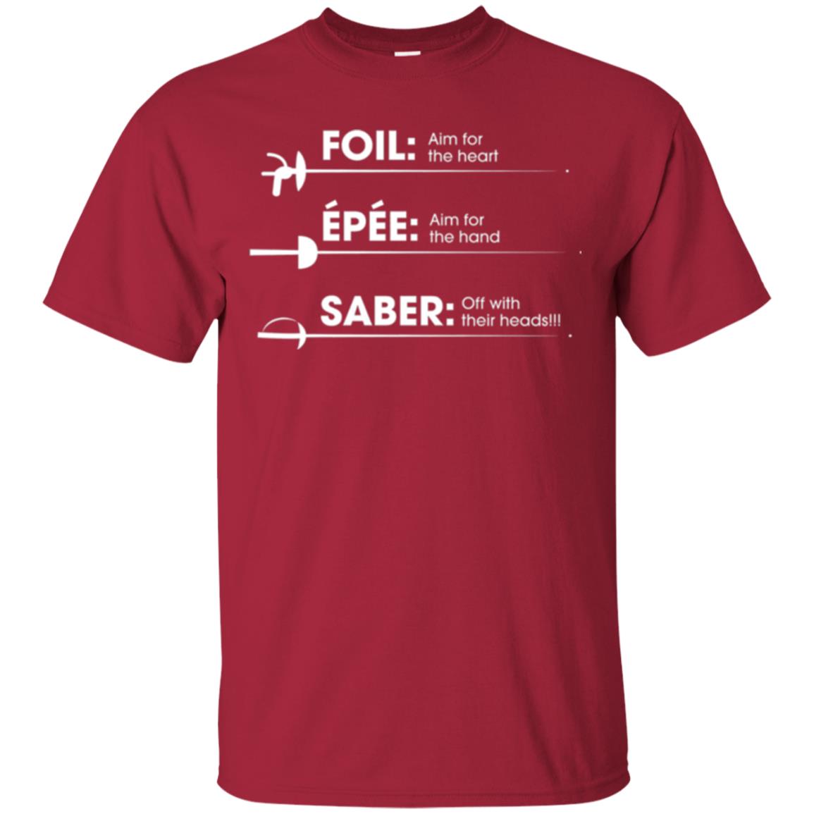 Fencing T-shirt Foil Saber Definition Cardinal