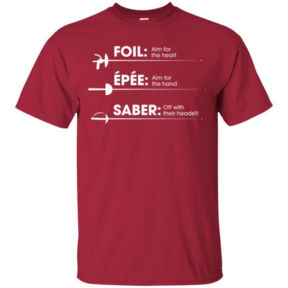 Fencing T-shirt Foil Saber Definition Cardinal