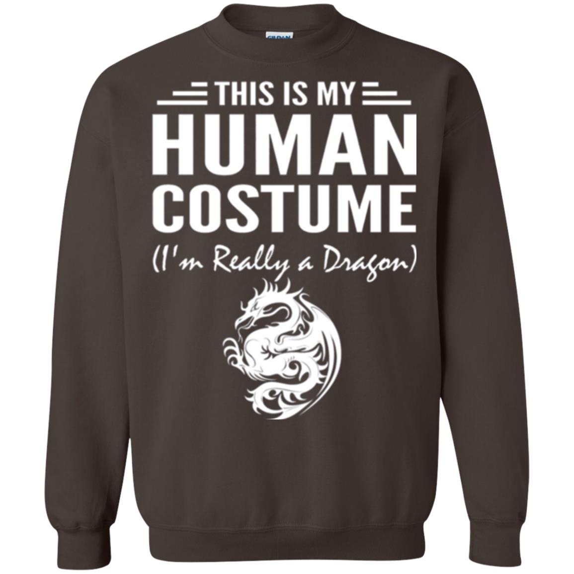 Dargon T-shirt This Is My Human Costume I_m Really A Dragon Dark Chocolate