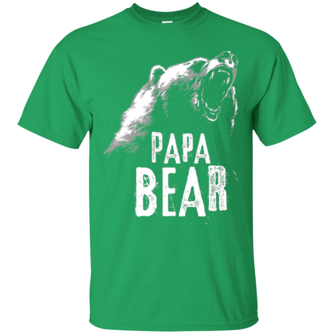 Papa Bear Best Dad For Fathers Day T-shirt Irish Green