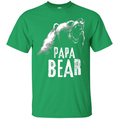 Papa Bear Best Dad For Fathers Day T-shirt Irish Green