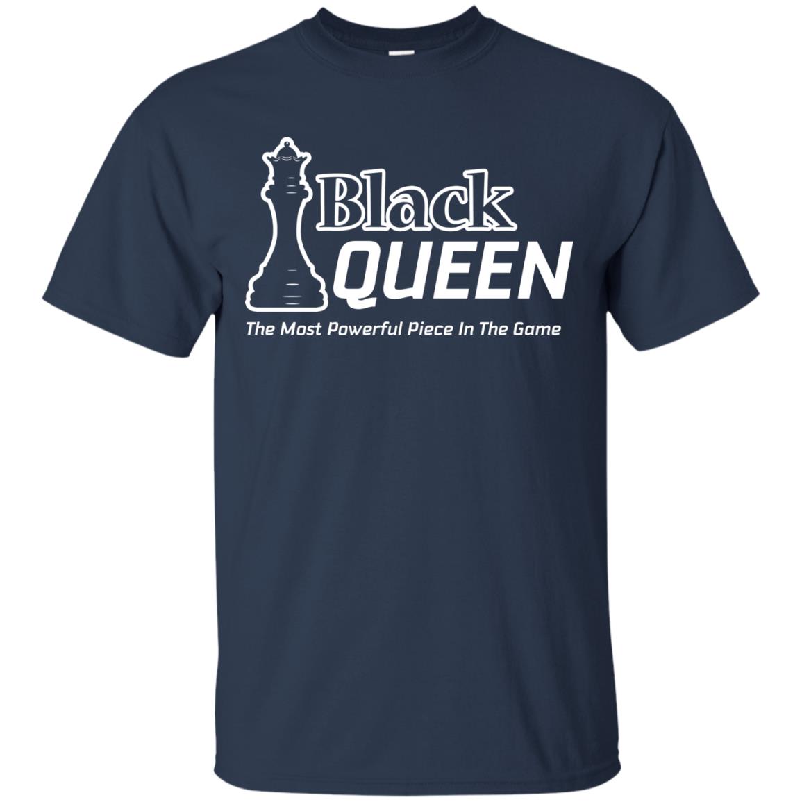 Black Queen Proud Black Woman African American T-shirt Navy