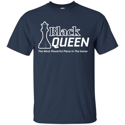 Black Queen Proud Black Woman African American T-shirt Navy