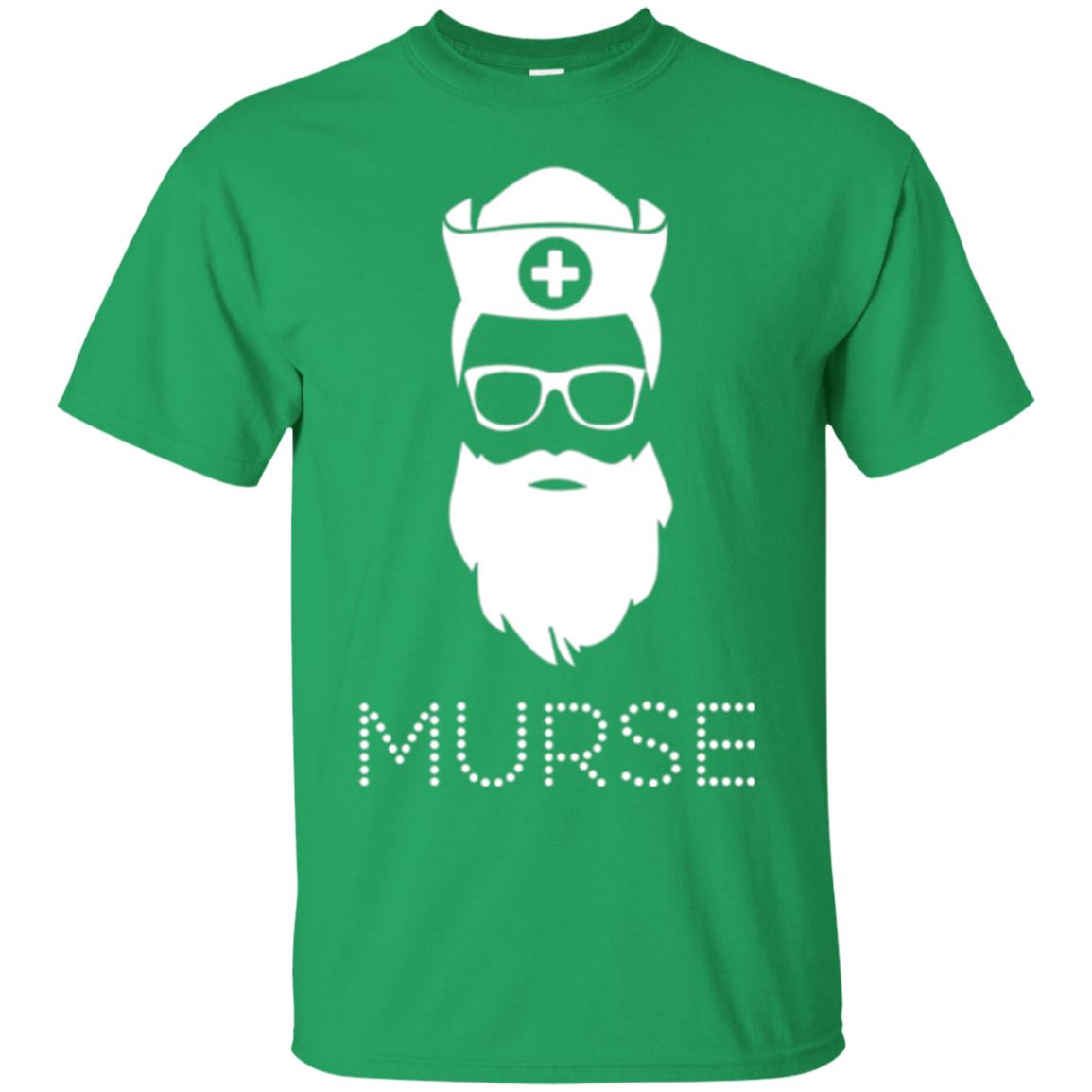 Gift For Nurse Awesome Cute Funny Murse Man T-shirt Irish Green