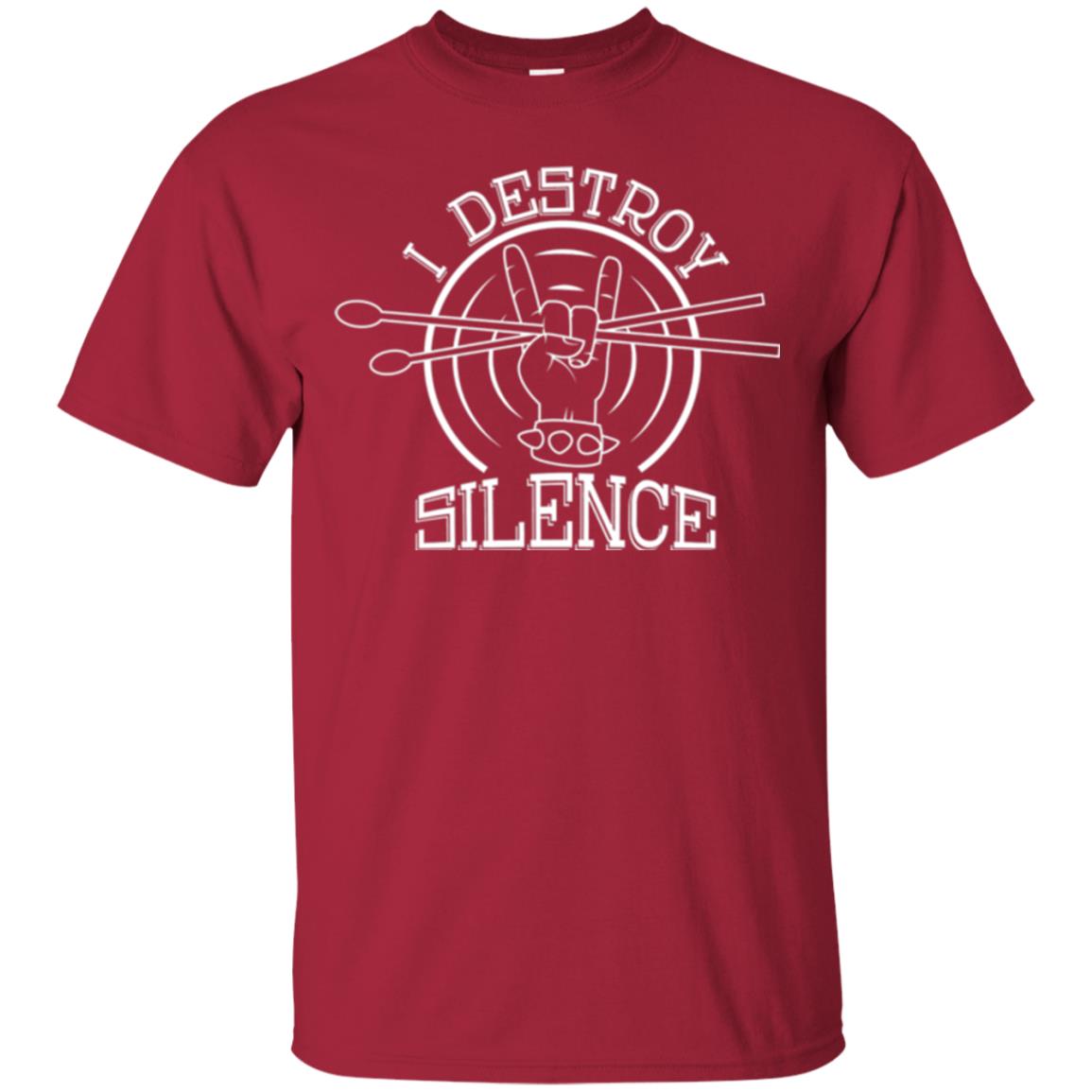 Drummer T-shirt I Destroy Silence Cardinal