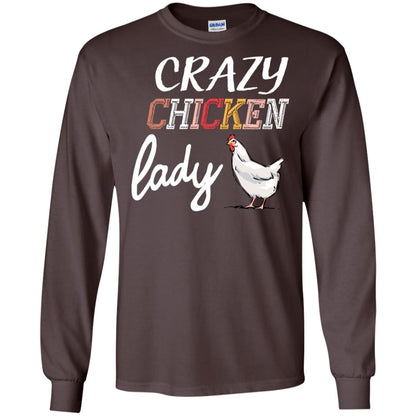 Crazy Chicken Lady Chicken Shirt For Girls Womens Dark Chocolate