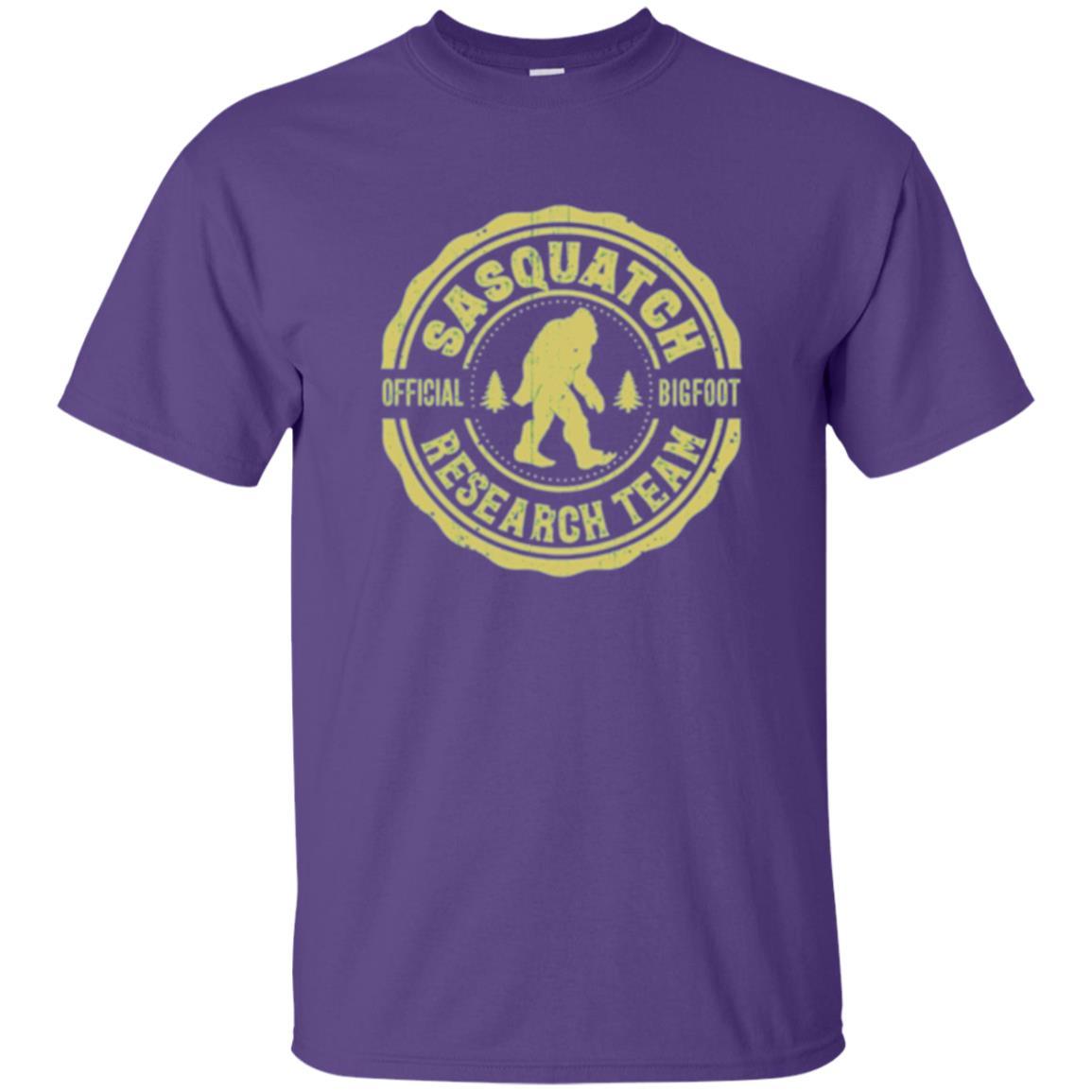 Squatchin Gone T-shirt Finding Sasquatch Bigfoot Research Team Purple