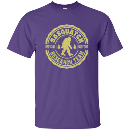 Squatchin Gone T-shirt Finding Sasquatch Bigfoot Research Team Purple