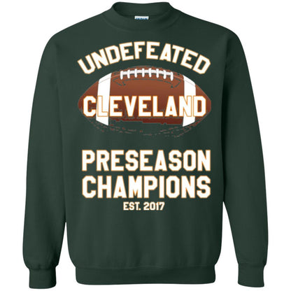Football T-shirt Cleveland Football Undefeated Preseason Champion Forest Green