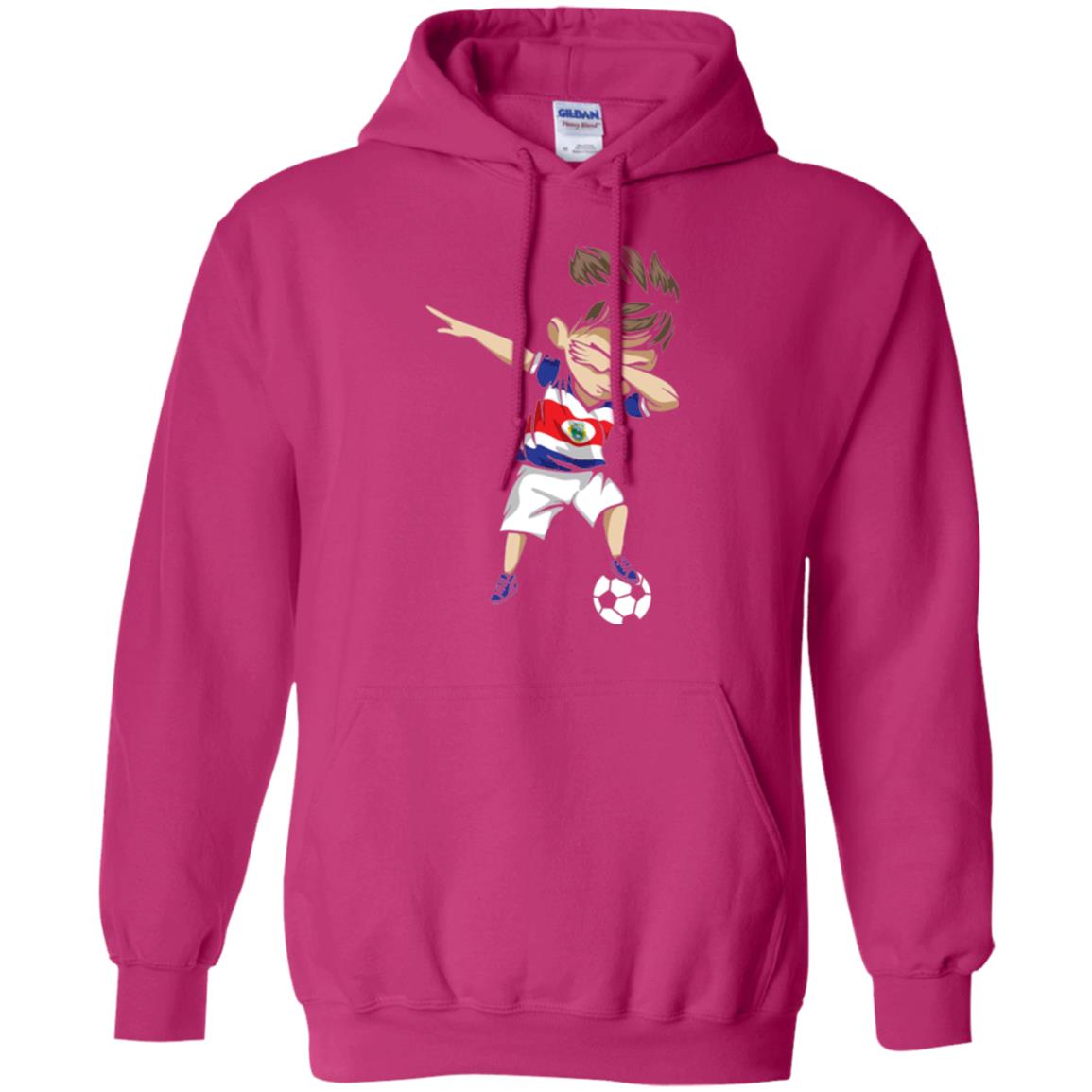Dabbing Soccer Boy Costa Rica Jersey Football Shirt Heliconia