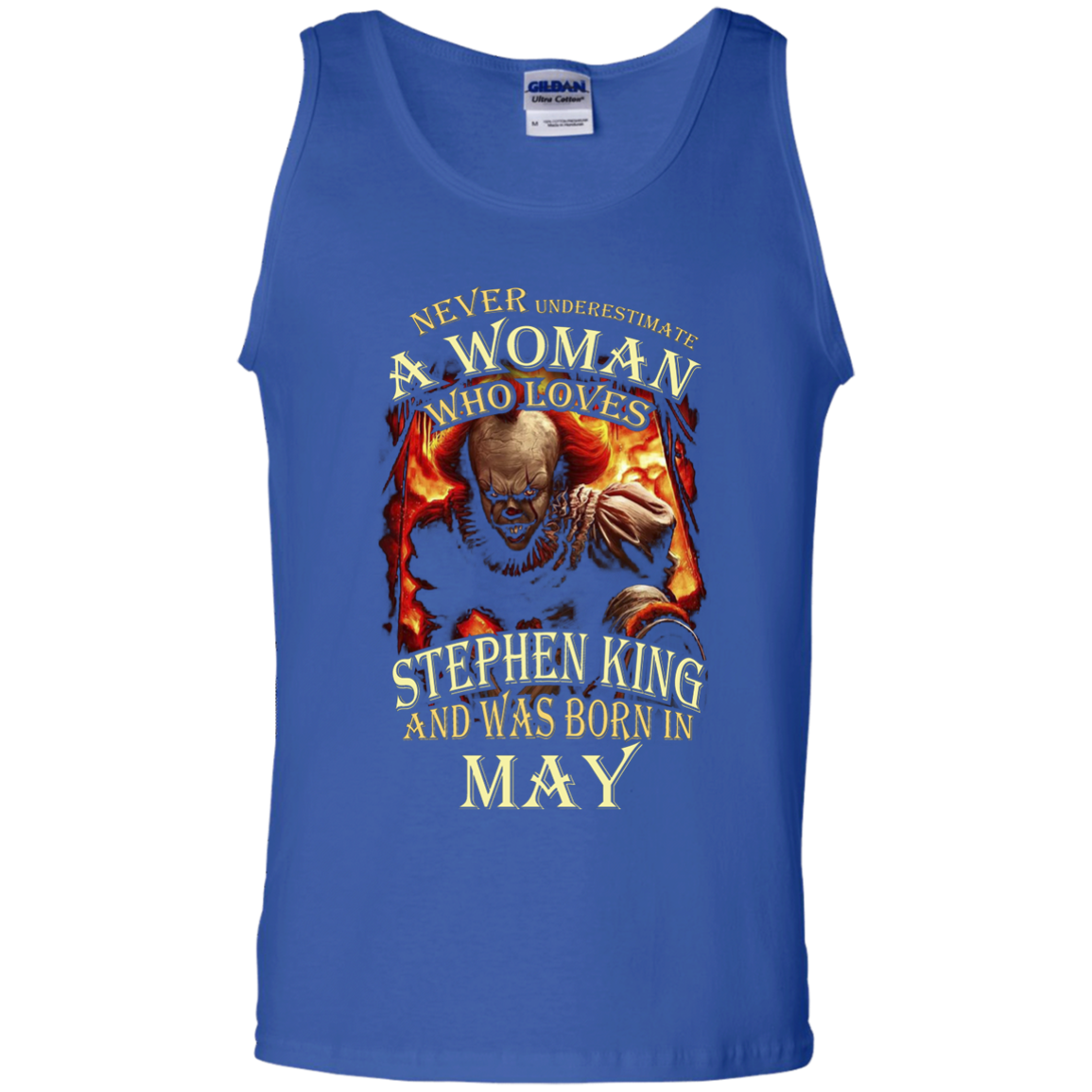 May T-shirt Never Underestimate A Woman Who Loves Stephen King