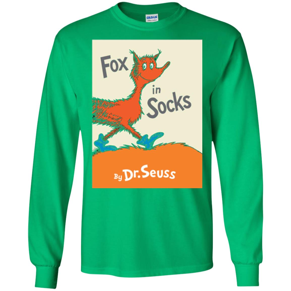 Dr. Seuss Fox In Socks Book Lover T-shirt Irish Green