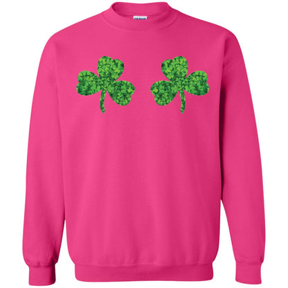 Shamrock Boobs Funny Saint Patrick_s Day T-shirt Heliconia