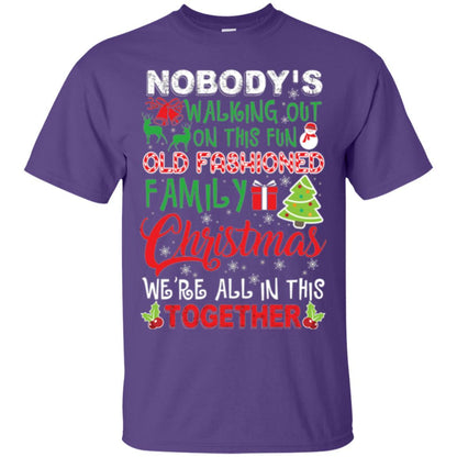 Christmas T-shirt We're All In This Together Purple