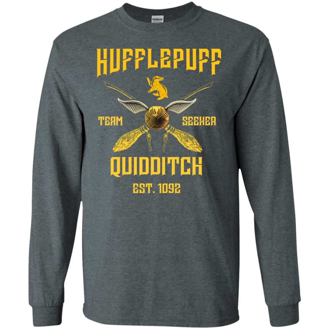 Hufflepuff Quidditch Team Seeker Est 1092 Harry Potter ShirtG240 Gildan LS Ultra Cotton T-Shirt