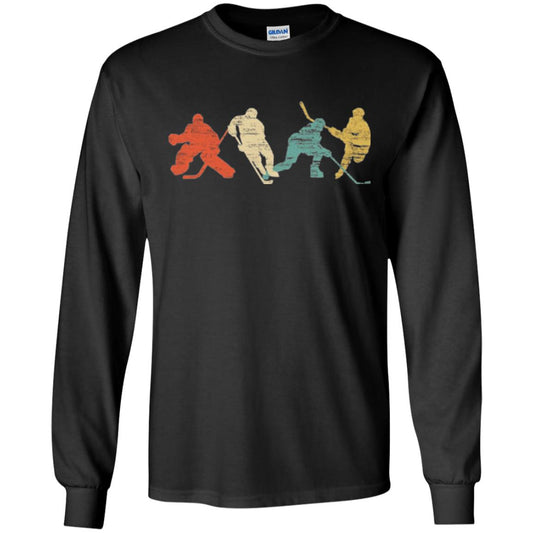 Classic Vintage Style Ice Hockey T-shirt Black