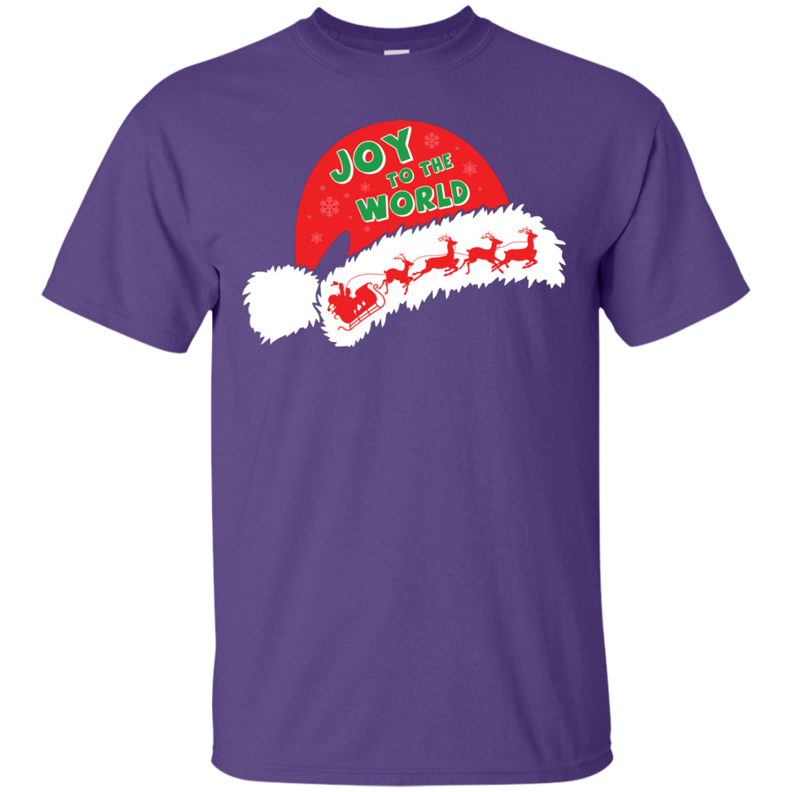 Christmas T-shirt Joy To The World Purple