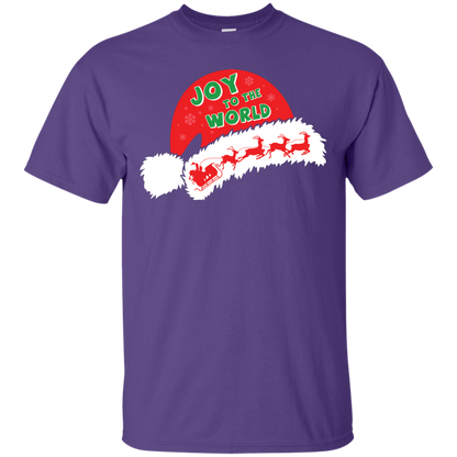 Christmas T-shirt Joy To The World Purple