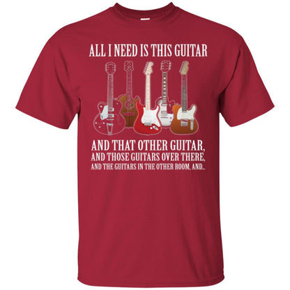 Guitar Lovers T-shirt All I Need Is This Guitar Cardinal