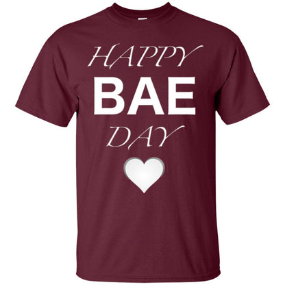 Valentine_s Day T-shirt Happy Bae Day Maroon
