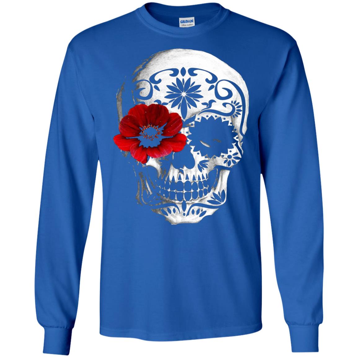 Day Of The Dead Sugar Skull Cinco De Mayo Shirt Royal